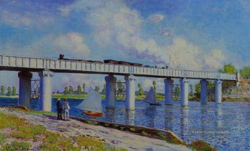 Die Eisenbahnbrücke in Argenteuil II Claude Monet Ölgemälde